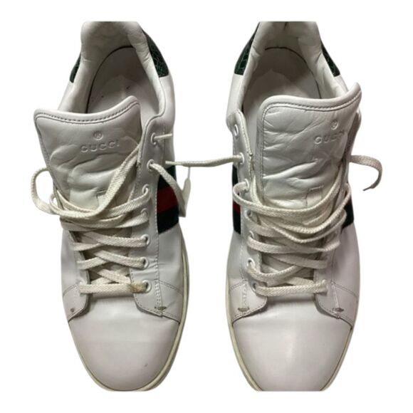 Gucci White Ace Croc Sneakers Mens Size 12 - Picture 1 of 13